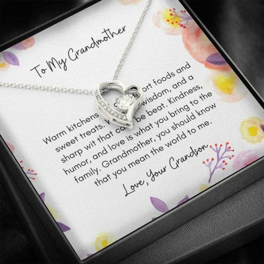 To My Grandmother From Grandson Warm Kitchen - Grandma Forever Love Necklace 0921