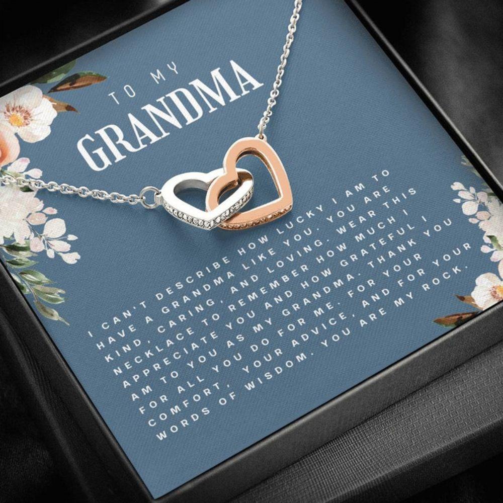 Gift For Grandmother - Grandma Two Hearts Necklace 0921