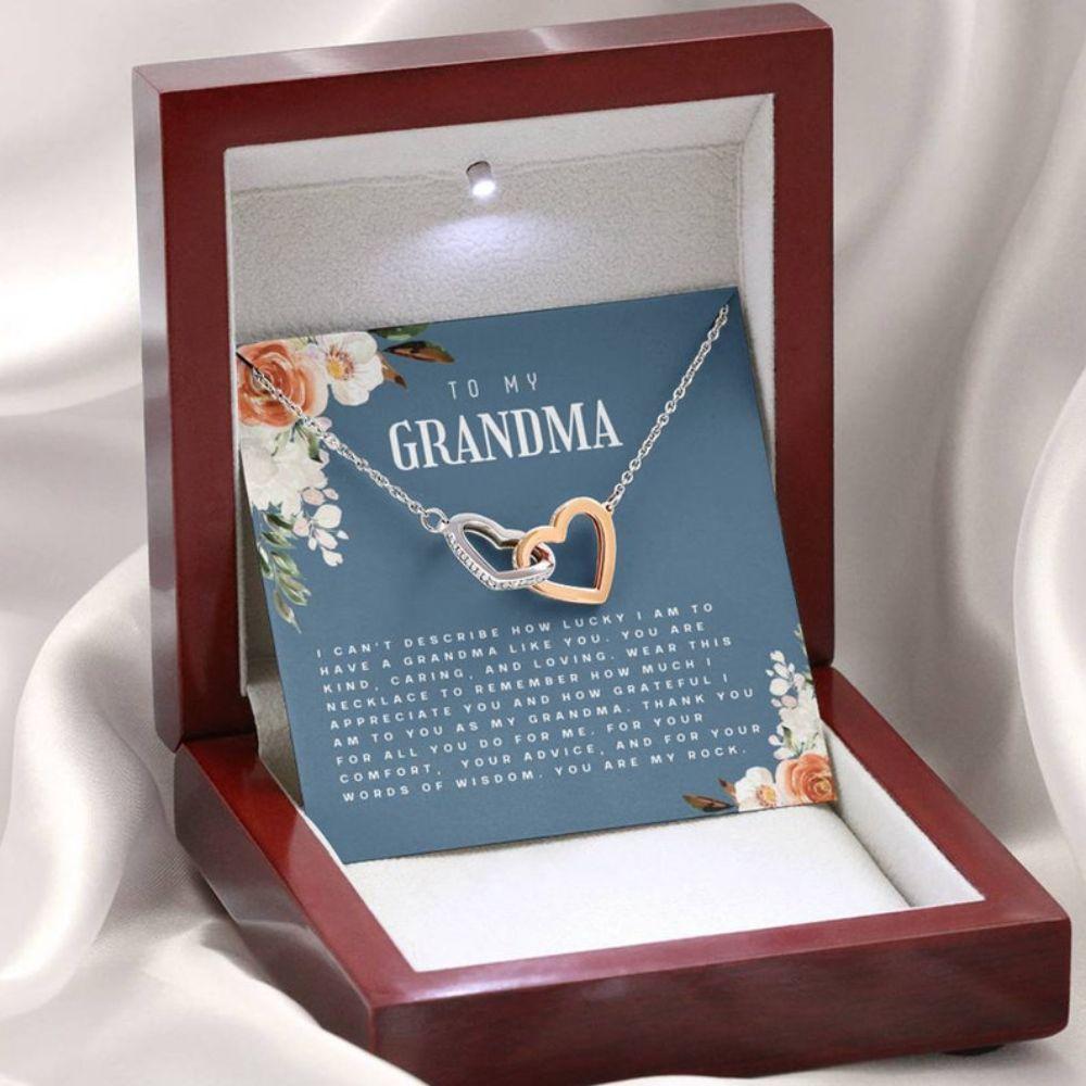 Gift For Grandmother - Grandma Two Hearts Necklace 0921
