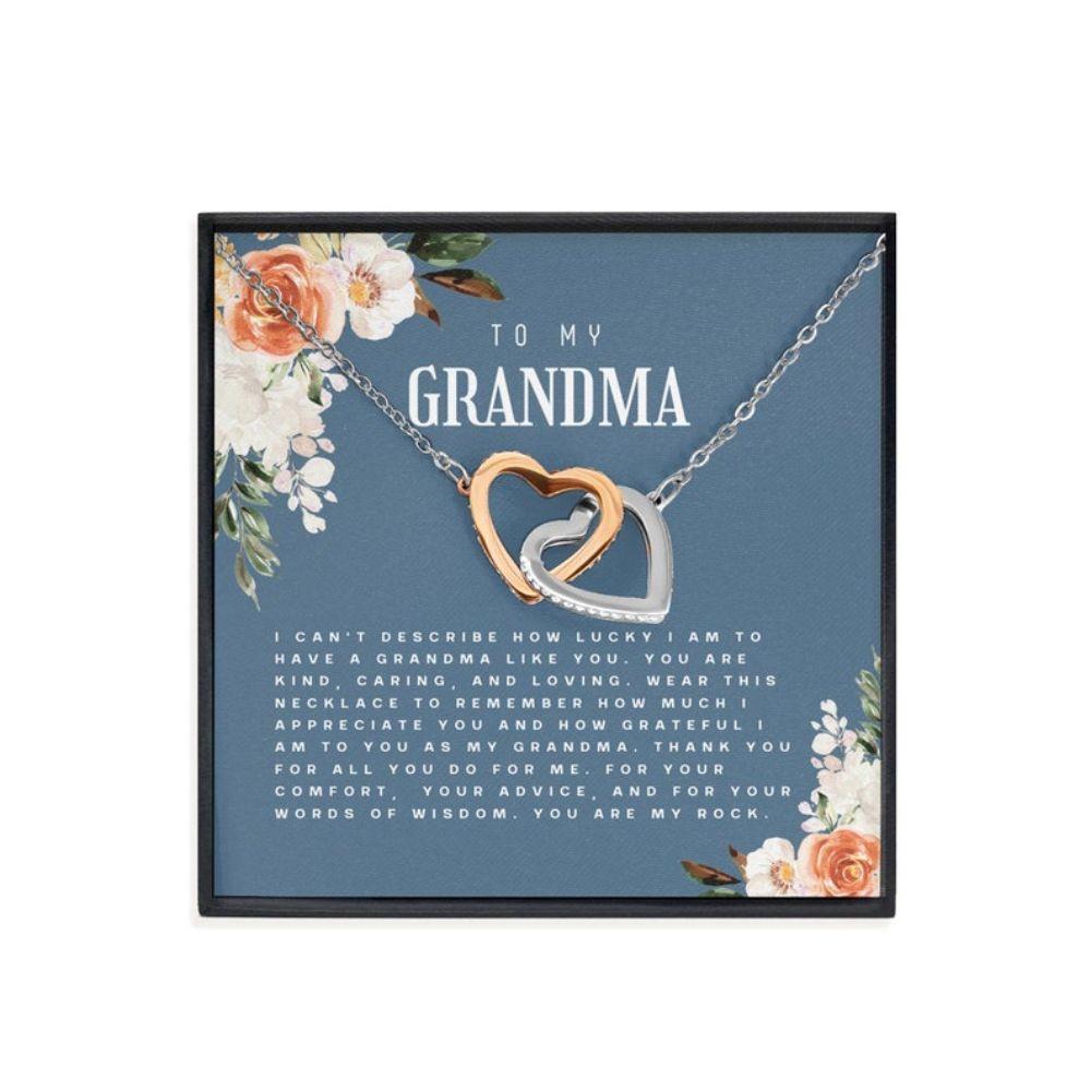 Gift For Grandmother - Grandma Two Hearts Necklace 0921