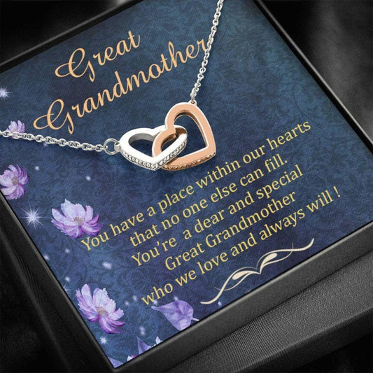 Great Grandmother Gift Great Grandmother Mothers Day Gift Gift For Great Grandma - Grandma Two Hearts Necklace 0921