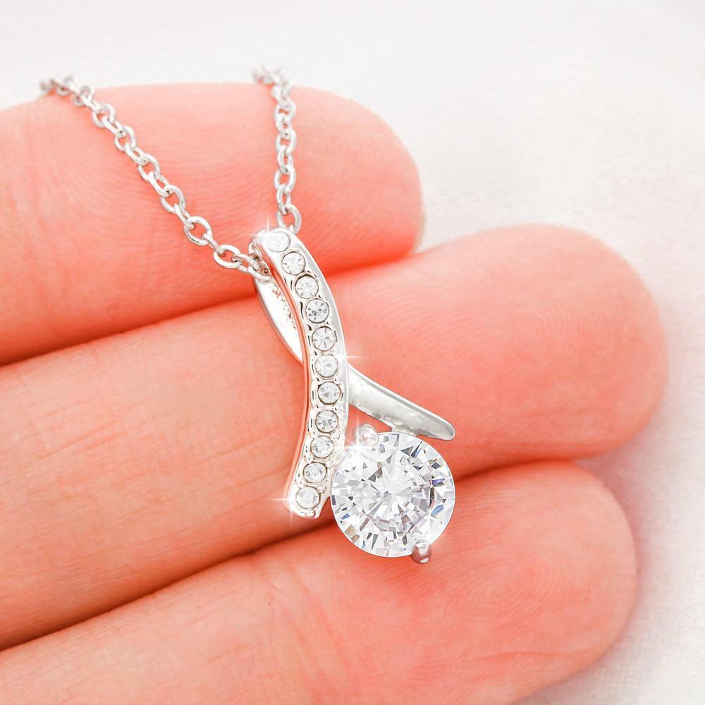 To Nana Message For Grandma Nana Gifts - Grandma Petite Ribbon Necklace 0921