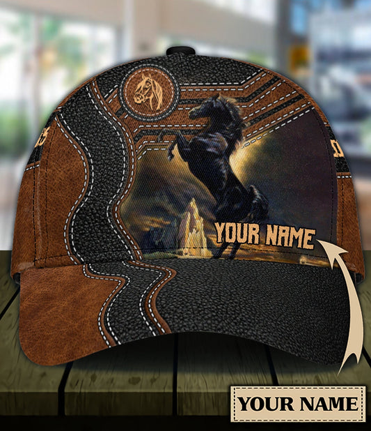 Black Horse Personalized Horse Classic Cap 0523