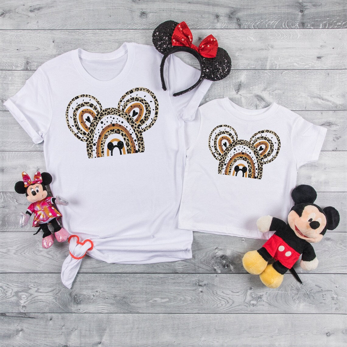 Leopard Mouse Ear Mouse T-shirt and Hoodie
