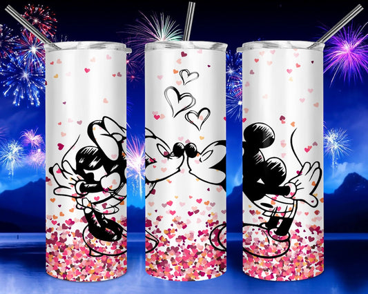 Mouse Couple Mouse Skinny Tumbler 0124