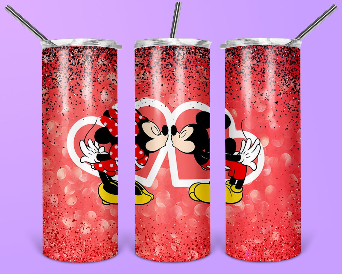 Mouse Couple Mouse Skinny Tumbler 0124