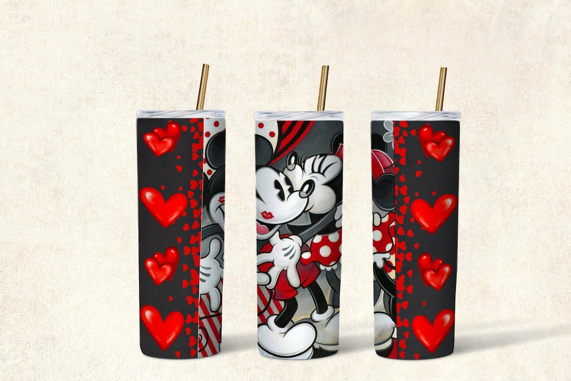 Mouse Couple Mouse Skinny Tumbler 0124