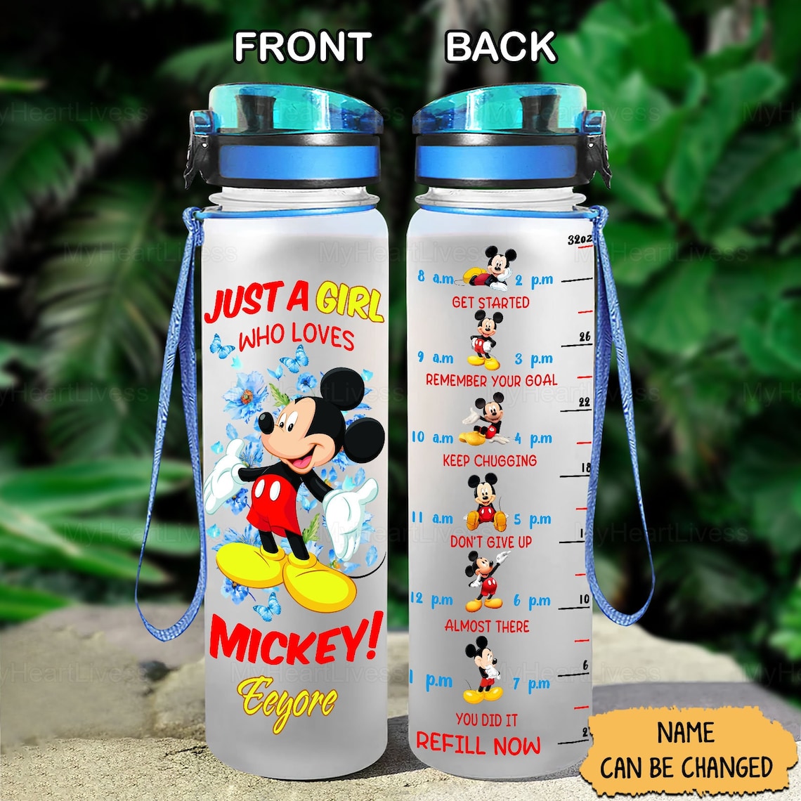 Just A Girl Who Loves Mouse - Personalized Mouse Water Tracker Bottle 0823