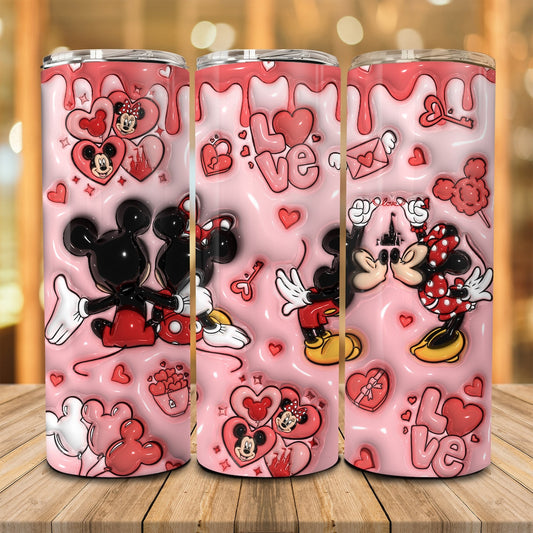 Mouse Couple Mouse Skinny Tumbler 0124