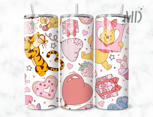 Happy Valentine's Day Mouse Skinny Tumbler 0124