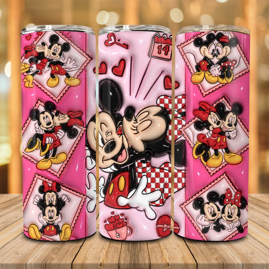 Mouse Couple Mouse Skinny Tumbler 0124