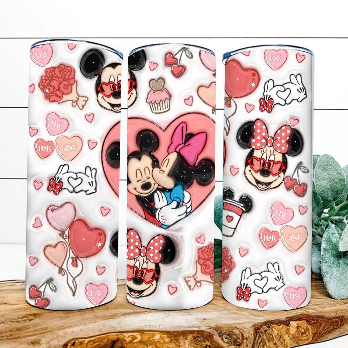 Mouse Couple Mouse Skinny Tumbler 0124