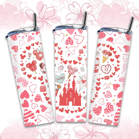 Be My Valentine Mouse Skinny Tumbler 0124