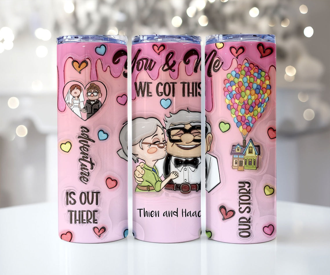 You And Me We Got This - Personalized Mouse Skinny Tumbler 0124