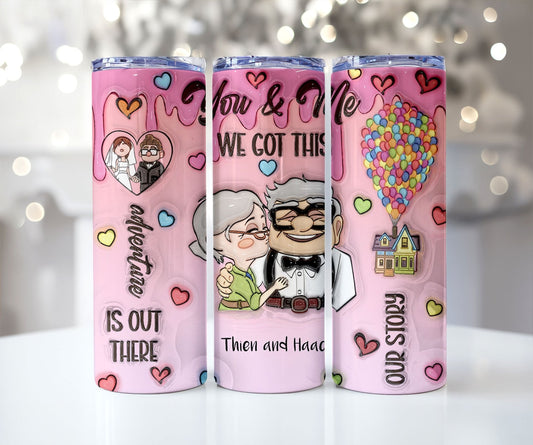 You And Me We Got This - Personalized Mouse Skinny Tumbler 0124