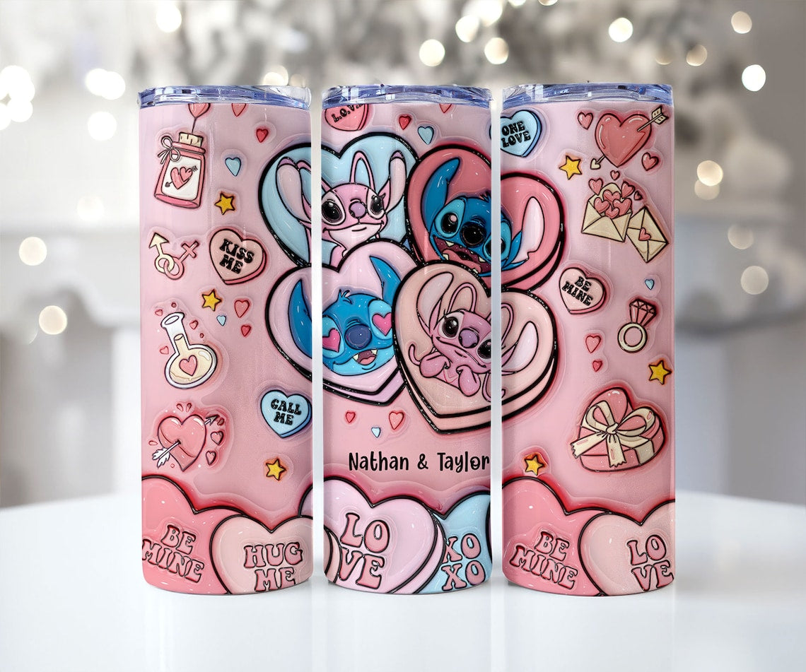 Be My Valentine - Personalized Ohana Skinny Tumbler 0124