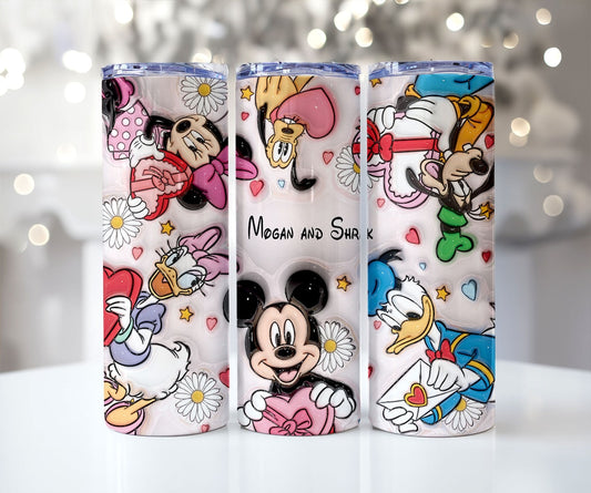 Be My Valentine - Personalized Mouse Skinny Tumbler 0124