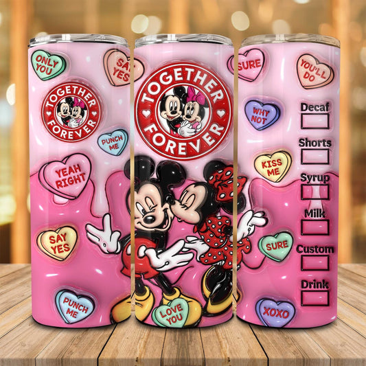 Together Forever Mouse Skinny Tumbler 0124
