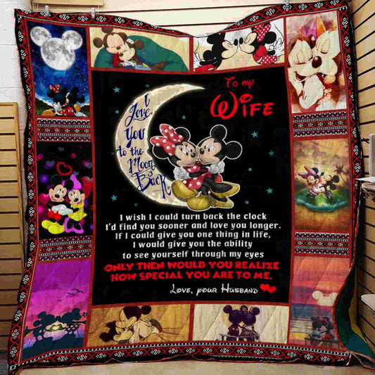 I Love You To The Moon And Back Mouse Quilt 0523