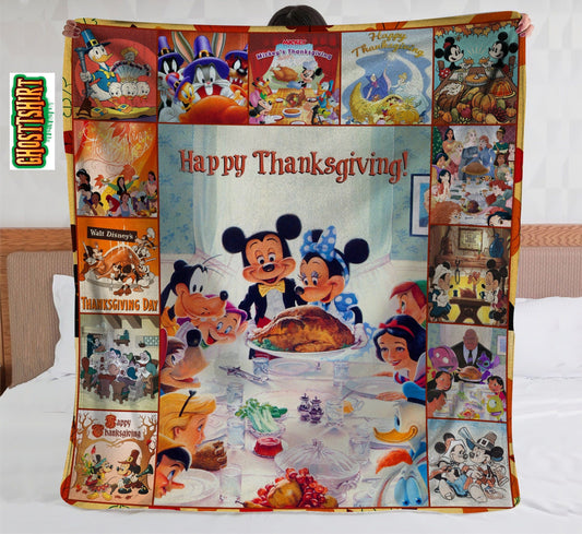 Happy Thanksgiving Mouse Blanket 0523