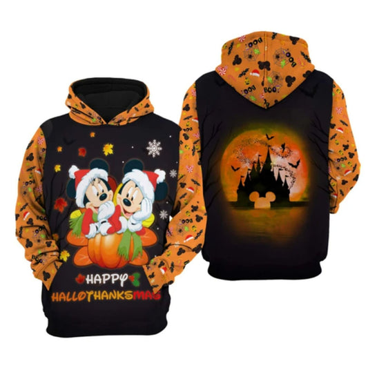 Happy Hallothanksmas Mouse All Over Shirt 0823