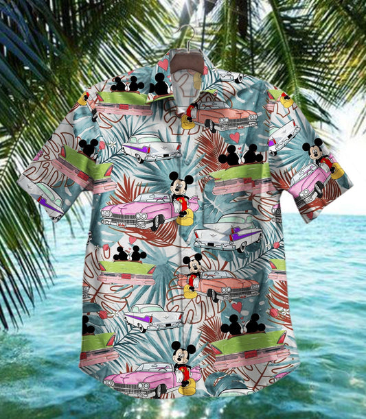 Vintage Car Mouse Hawaiian Shirt 0523