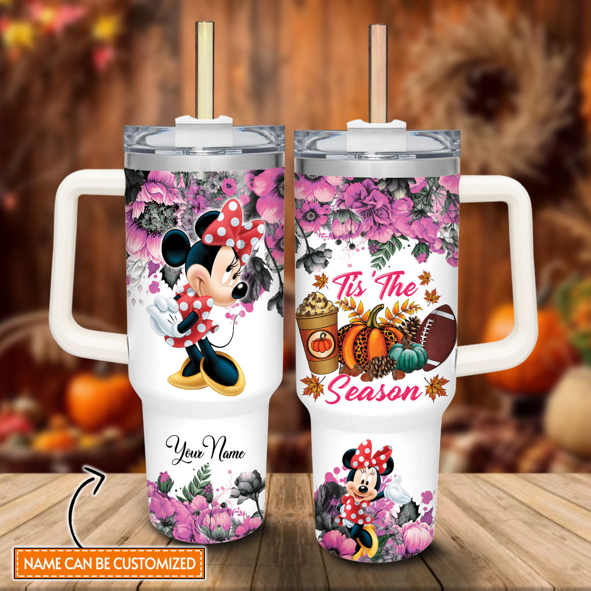 Tis The Season Personalized Mouse Tumbler With Handle 0224