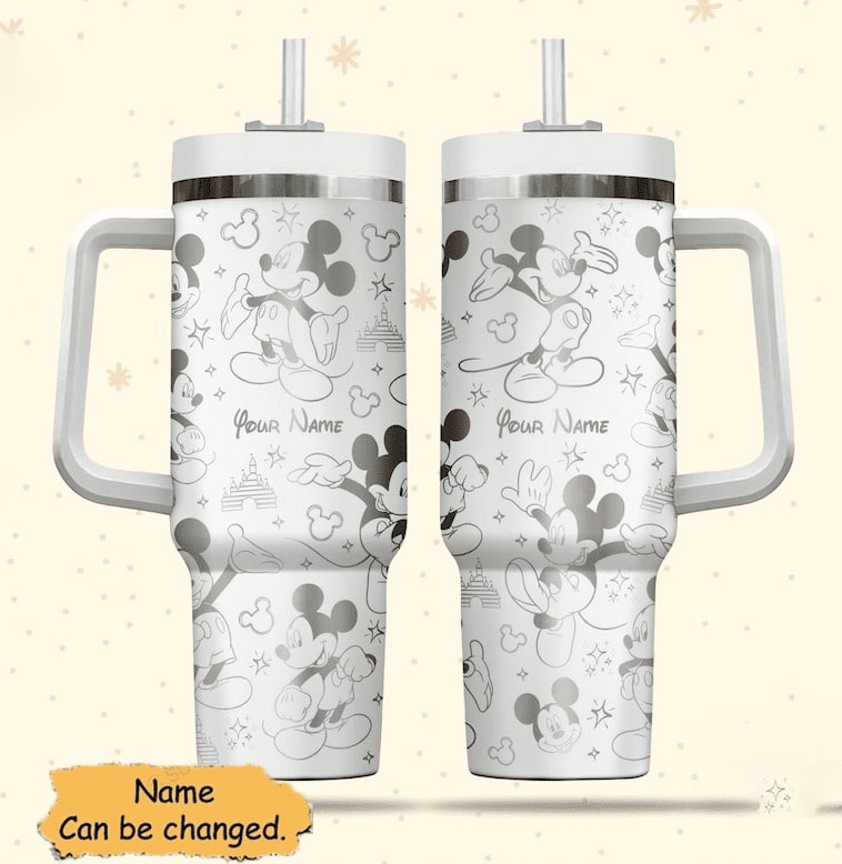 Love Mouse Personalized Mouse Tumbler With Handle 0224
