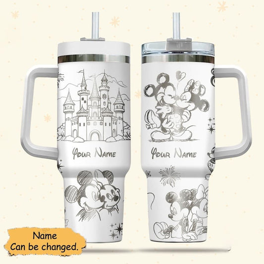 Love Mouse Personalized Mouse Tumbler With Handle 0224