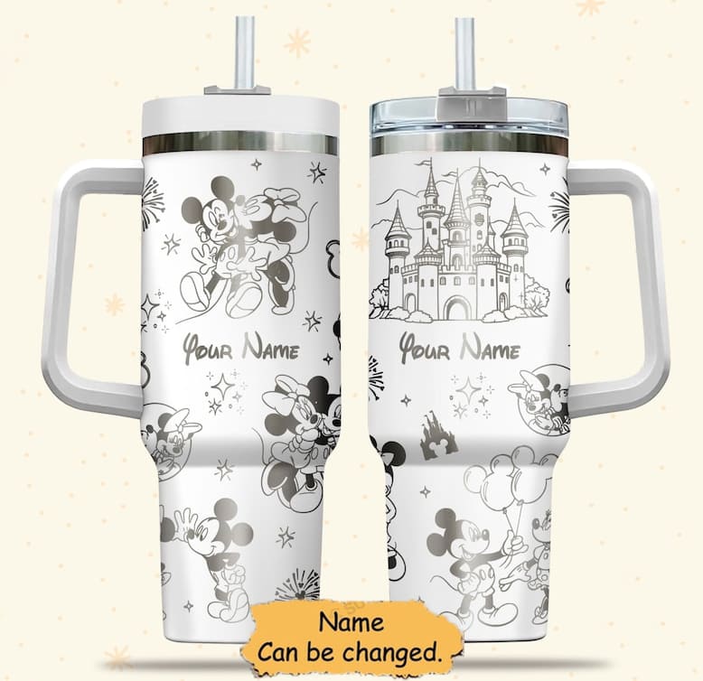 Love Mouse Personalized Mouse Tumbler With Handle 0224