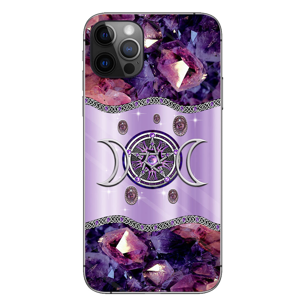 Purple Tripple Moon Witch Personalized 3D Printed Phone Case