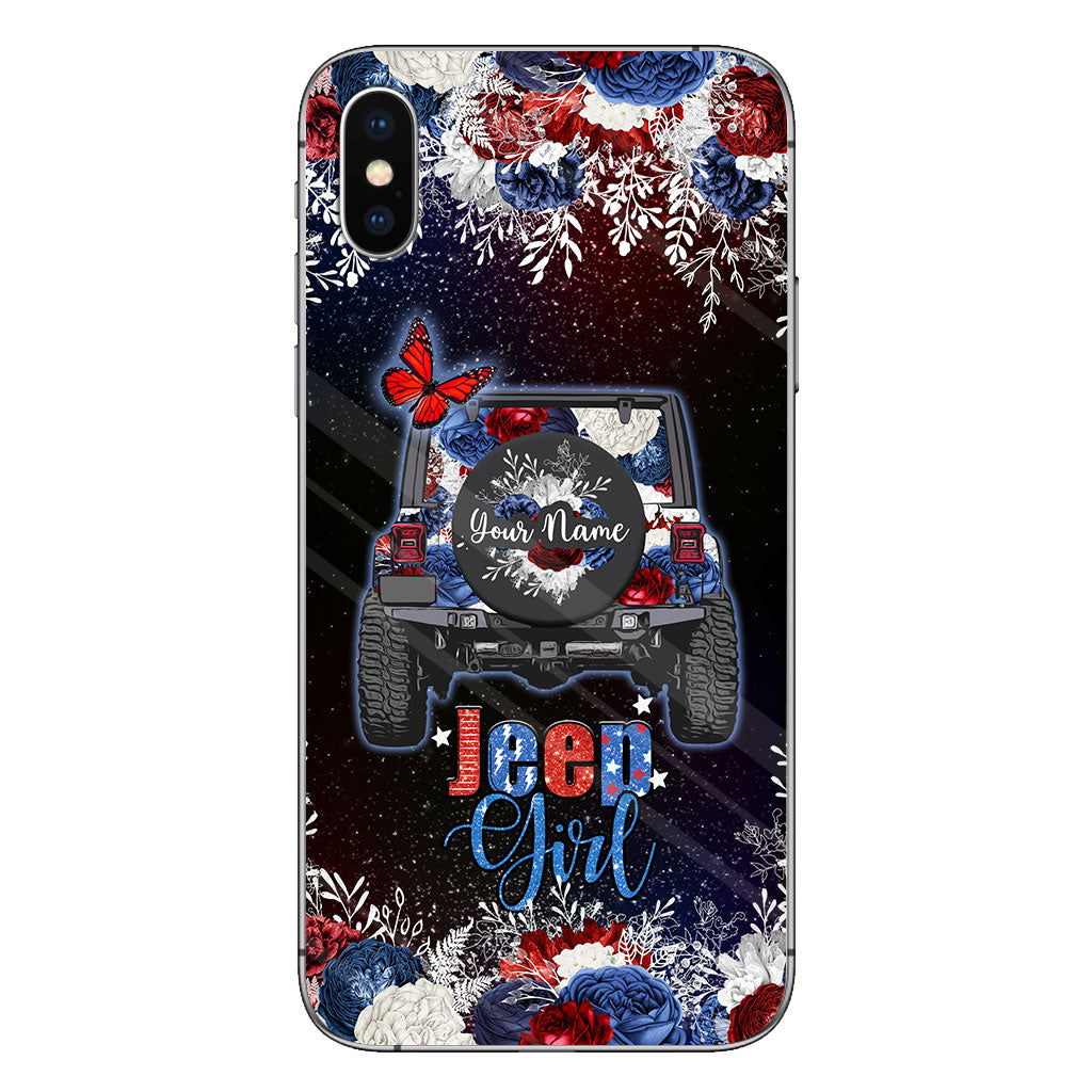 American Girl - Personalized Independence Day Car Phone Case