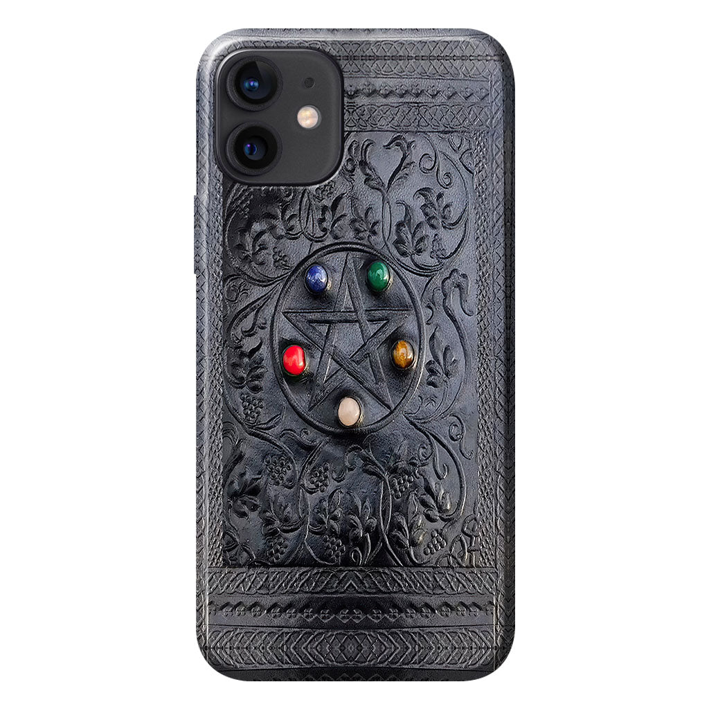 Salty Lil' Witch Leather Pattern Print Phone Case