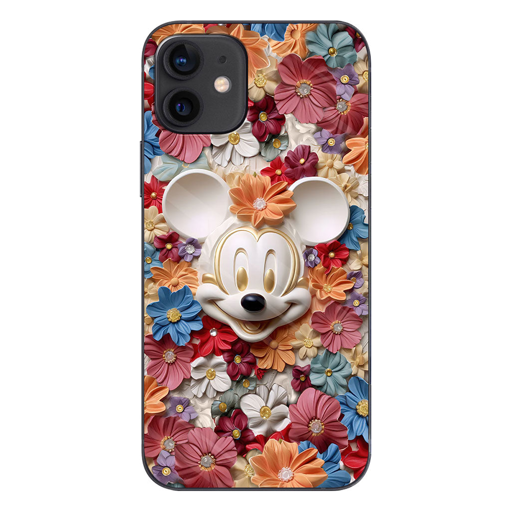 3D Effect Floral Mouse Phone case