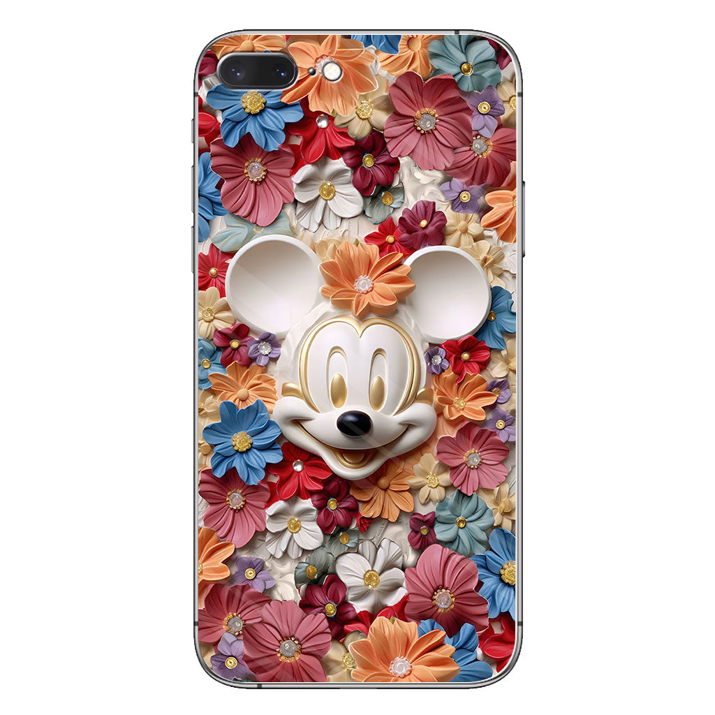 3D Effect Floral Mouse Phone case