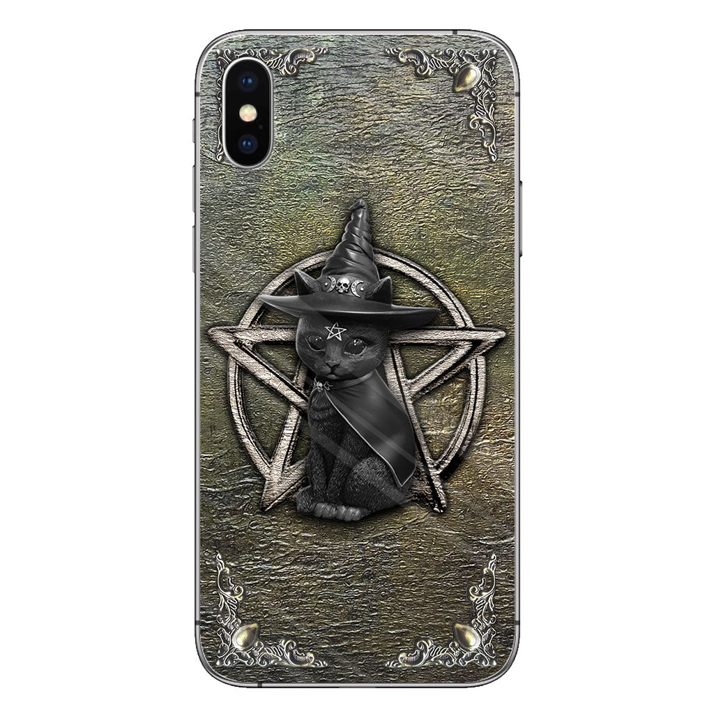 Mystical Witch - Personalized Halloween Black Cat Phone Case With 3D Pattern Print