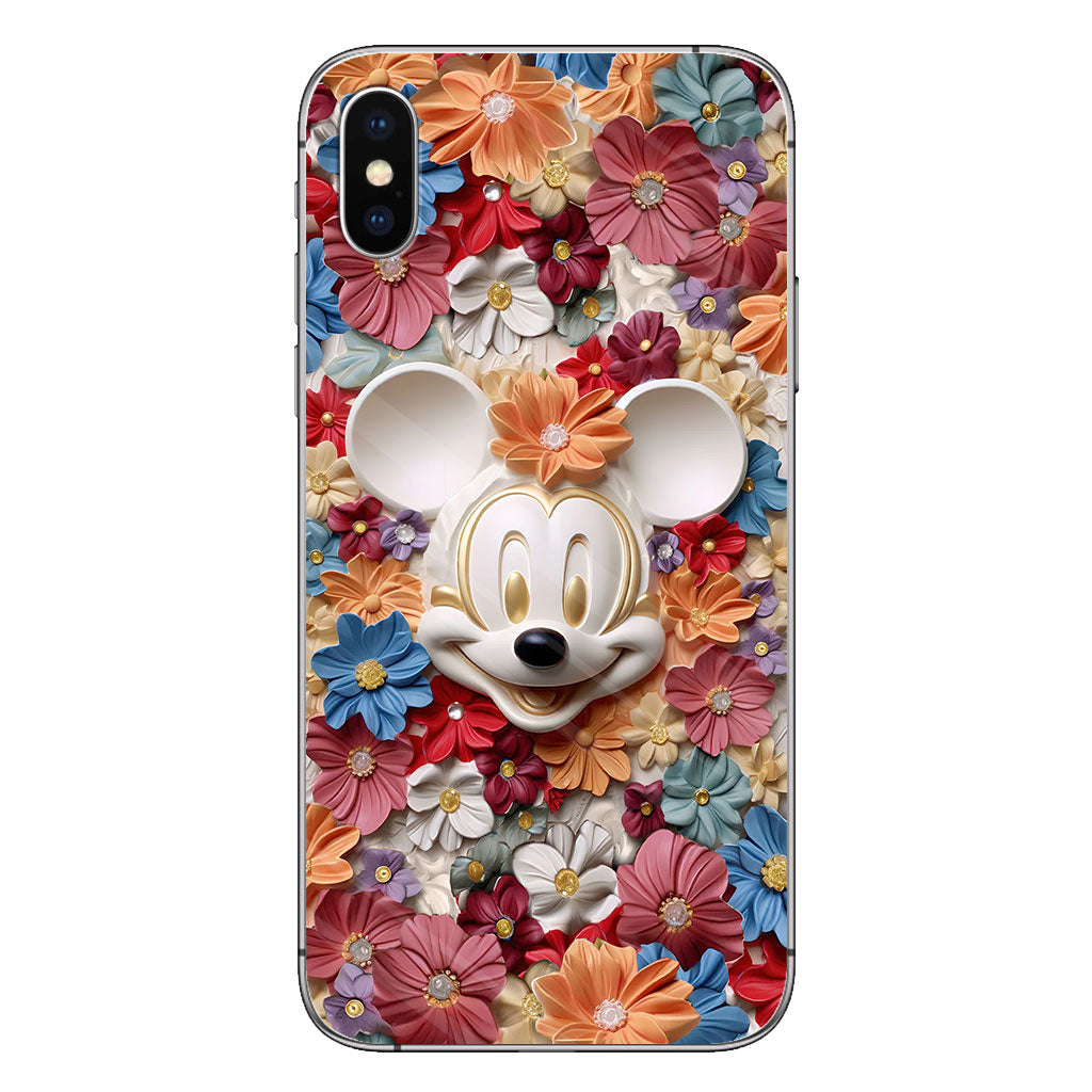 3D Effect Floral Mouse Phone case