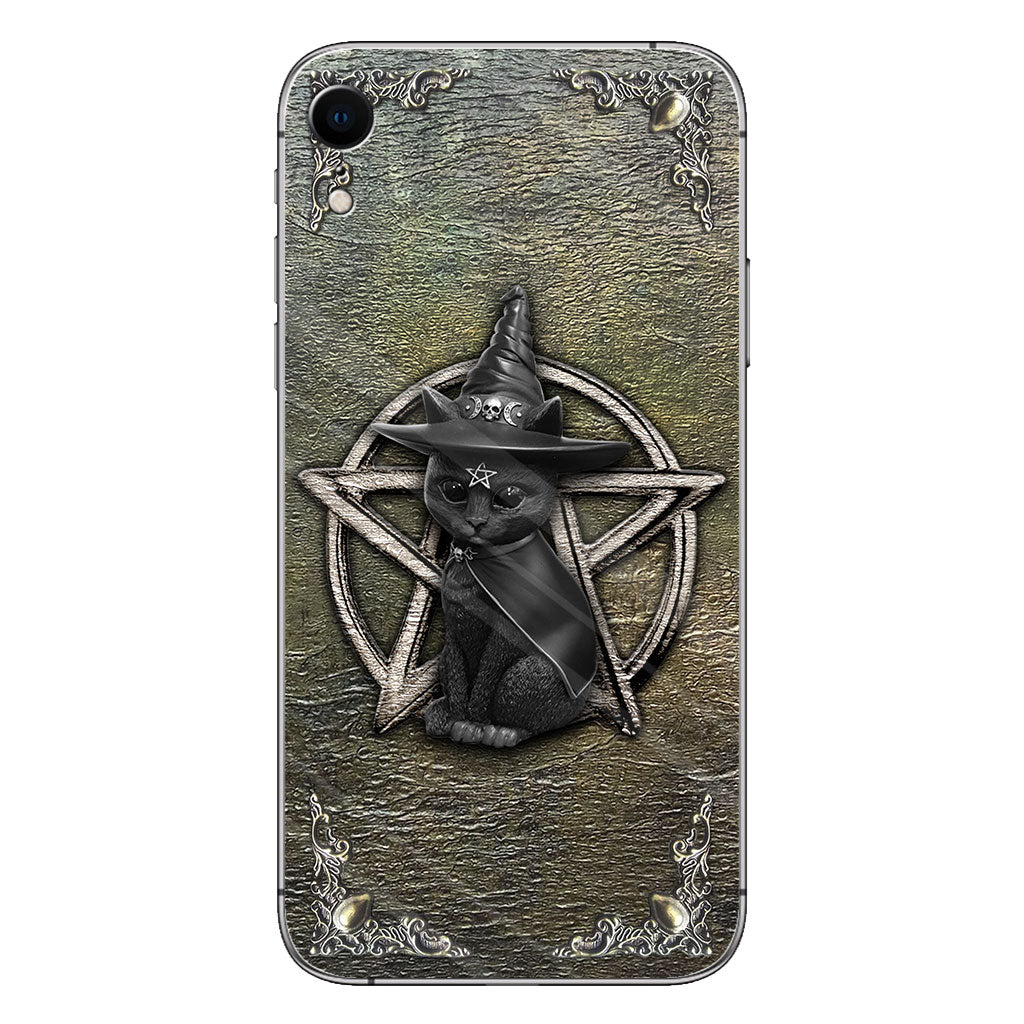 Mystical Witch - Personalized Halloween Black Cat Phone Case With 3D Pattern Print