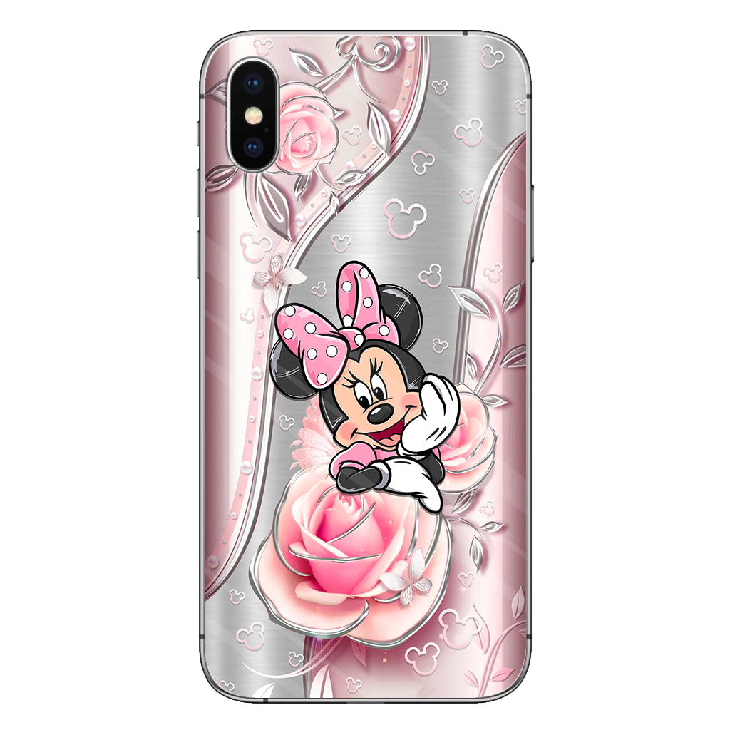 Black Pink Mouse Ears - Phone Case
