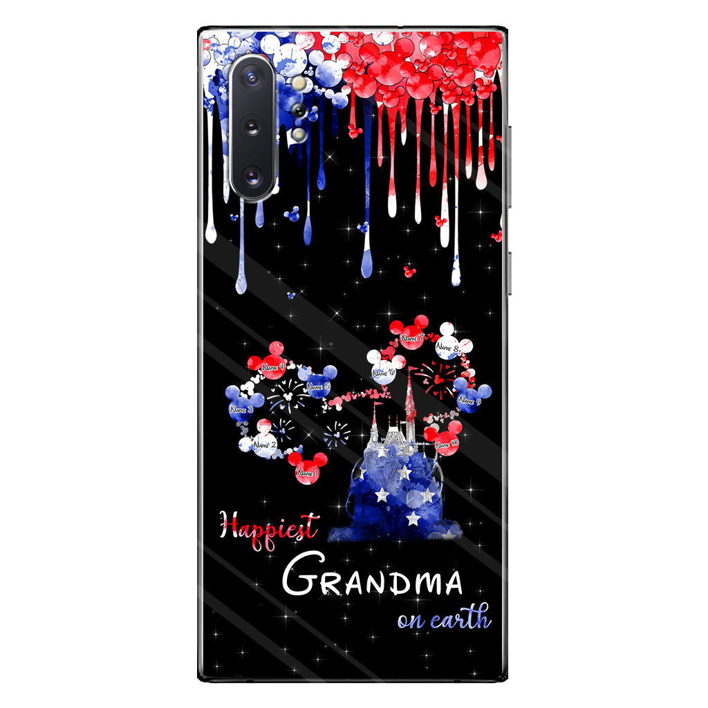 Happiest Grandma On Earth - Personalized Independence Day Phone Case