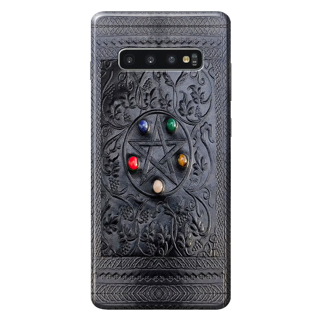 Salty Lil' Witch Leather Pattern Print Phone Case