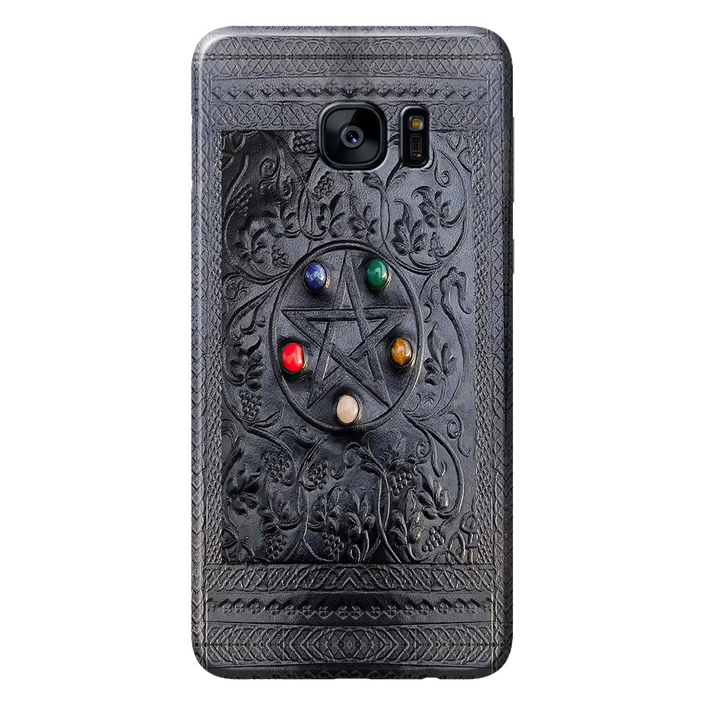 Salty Lil' Witch Leather Pattern Print Phone Case