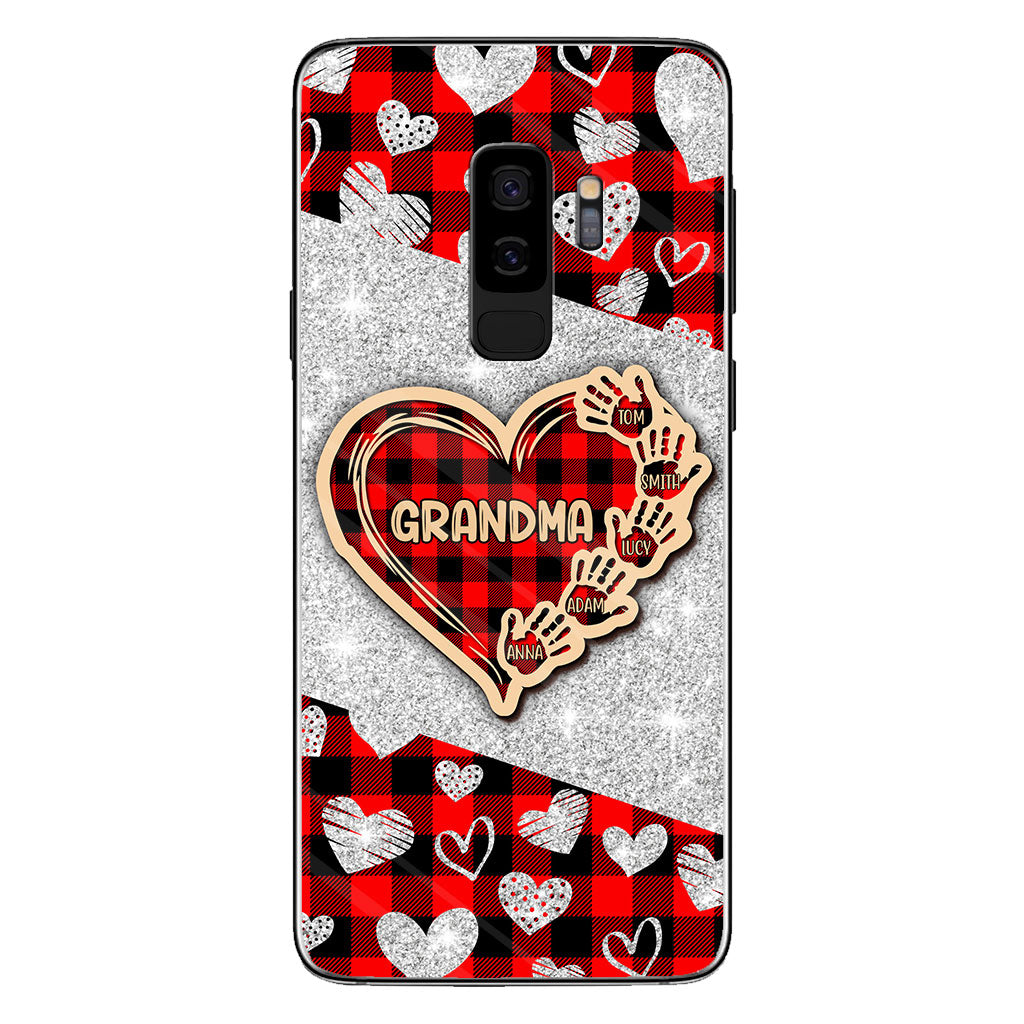 Valentine Heart Grandma - Personalized Grandma Phone Case