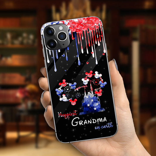 Happiest Grandma On Earth - Personalized Independence Day Phone Case