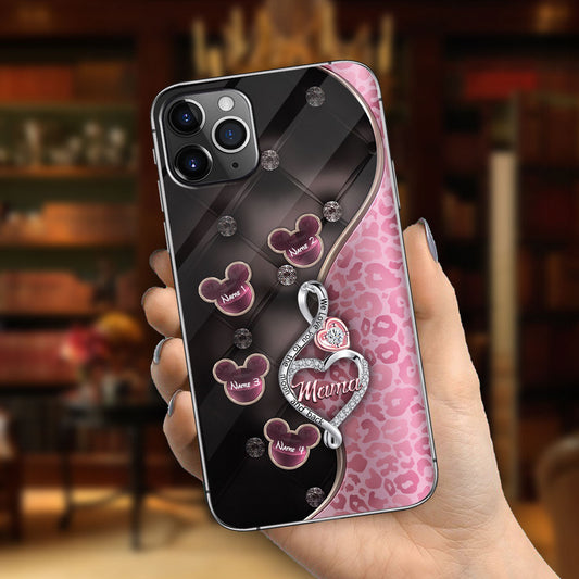 To The Moon And Back Rose Gold - Personalized Mother's Day Mouse Phone Case