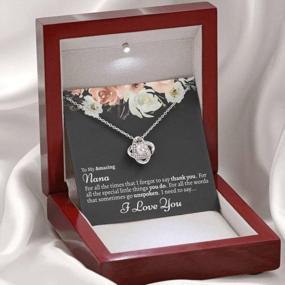 Nana From Grandkids Gift For Nana From Granddaughter Best Nana Ever - Grandma Love Knot Necklace 0921
