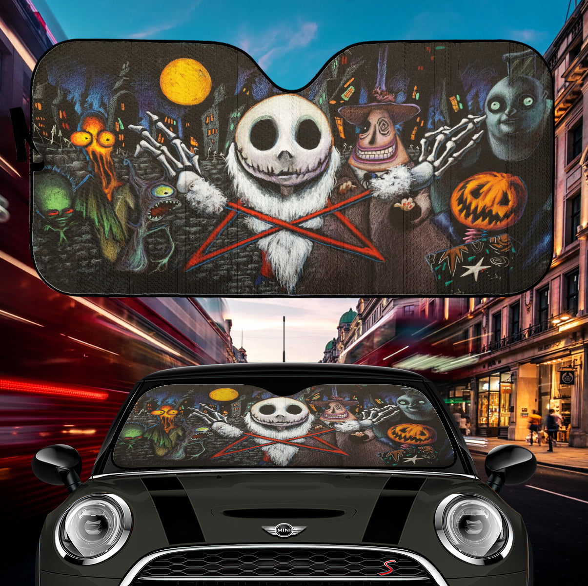 Pumpkin King Nightmare Car Sunshade 0523