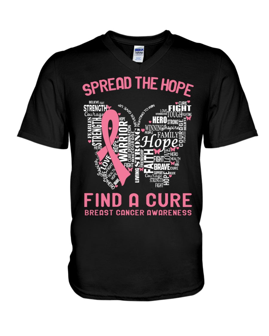 Spread The Hope Find A Cure - Breast Cancer Awareness T-shirt and Hoodie 0822