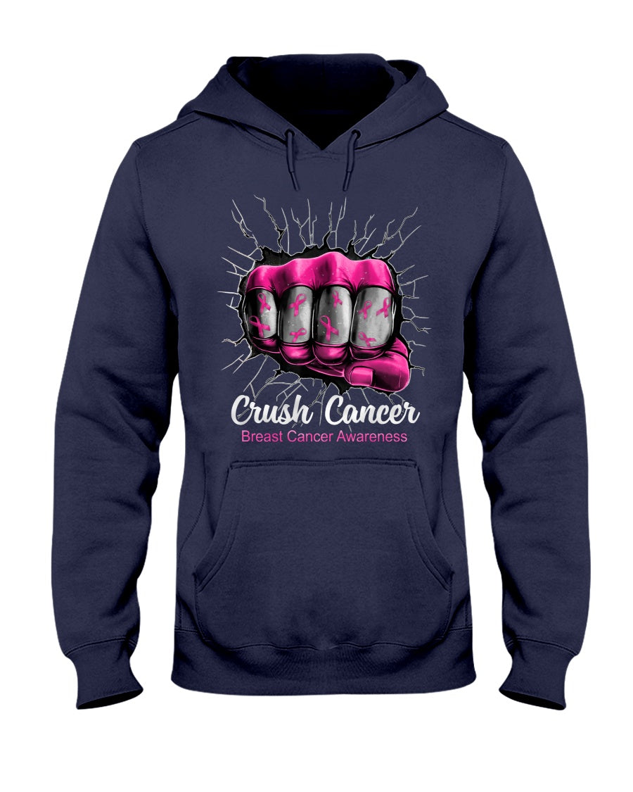 Crush Cancer - Breast Cancer Awareness T-shirt and Hoodie 0822