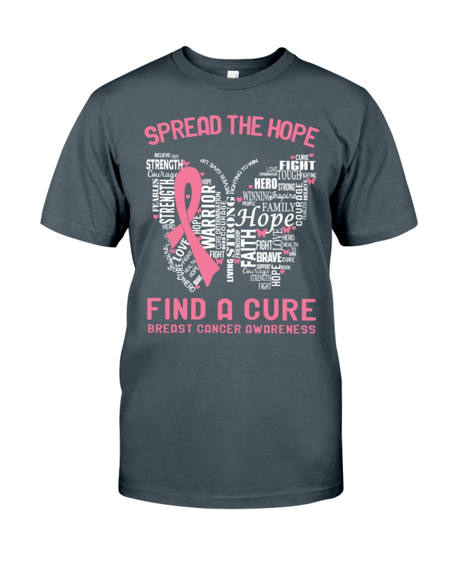 Spread The Hope Find A Cure - Breast Cancer Awareness T-shirt and Hoodie 0822